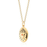 Scream Pretty Flaming Heart Locket Necklace Gold Plated
