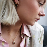 Scream Pretty Flaming Heart Locket Necklace Gold Plated