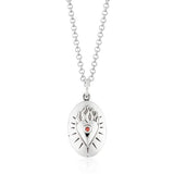 Scream Pretty Flaming Heart Locket Necklace