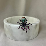 Vintage Design Sterling Silver Rainbow Octopus Brooch