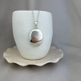 Memorial Locket, Plain Oval Sterling Silver 35x26mm