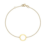 9ct Yellow Gold Circle Bracelet