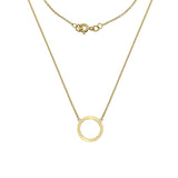 9ct Yellow Gold Circle Necklace