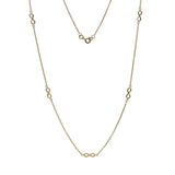 9ct Yellow Gold Delicate Infinity Necklace