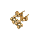 9ct Yellow Gold Quad Bead Stud Earrings