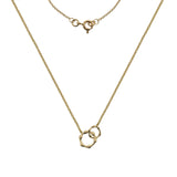 9ct Yellow Gold Molten Hexagon Necklace