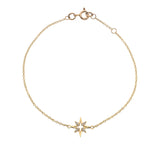 9ct Yellow Gold Starburst CZ Bracelet