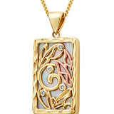 Clogau Tylwyth Teg 9ct Gold Diamond Mother of Pearl Necklace SALE