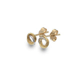 9ct Multi Gold Love Knot Stud Earrings