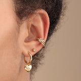 Scream Pretty Illusion Double Band Single Ear Cuff CZ Gold Plated