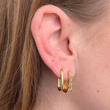 Scream Pretty Oval Baguette Hoop Earrings