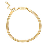 Scream Pretty Flat Snake Chain Bracelet Gold Plated