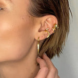 Scream Pretty Sparkling Spike Hoop Earrings Gold Plated