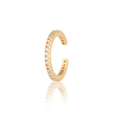 Scream Pretty Slim Sparkling Single Ear Cuff CZ Gold Plated