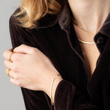 Scream Pretty Flat Snake Chain Bracelet Gold Plated