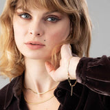 Scream Pretty Flat Snake Chain Bracelet Gold Plated