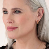 Scream Pretty Hannah Martin Chained Pearl Drop Stud Earrings Gold Plated
