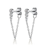 Scream Pretty Hannah Martin Chained Pearl Drop Stud Earrings