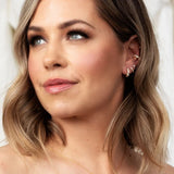 Scream Pretty Hannah Martin Pearl Huggie Hoop Earrings Gold Plated
