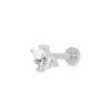 Scream Pretty Hannah Martin Pearl Sparkle Flat Back Single Stud Earring