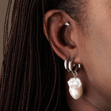 Scream Pretty Hannah Martin Pearl Sparkle Flat Back Single Stud Earring