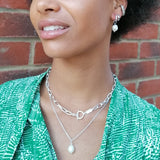 Scream Pretty Hannah Martin Sparkle Baroque Pearl Charm Hoop Earrings