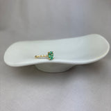 18ct Yellow Gold Capri Green Tourmaline Diamond Solitaire Ring