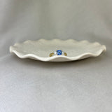 18ct Yellow Gold Square Blue Sapphire Diamond Trilogy Ring