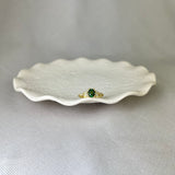 18ct Yellow Gold Green Tourmaline Diamond Vintage Split Shoulder Ring