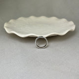 9ct White Gold Scroll Design Hand Engraved Wedding Ring
