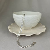 Sterling Silver Hammered Figaro 60 Link Bracelet