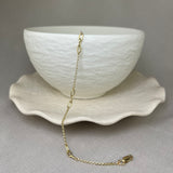 9ct Yellow Gold Chain Link Station Bracelet