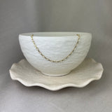 9ct Yellow Gold Oval Belcher Half Light Filed Ankle Chain