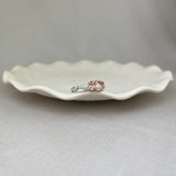 Vintage Design 9ct White Gold Morganite Diamond Trilogy Ring