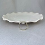 9ct Yellow Gold Diamond Scallop Set Band Ring 0.35ct