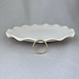 18ct Yellow Gold Diamond Scallop Set Band Ring 0.50ct