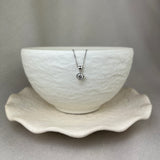 9ct White Gold Diamond Solitaire Brilliant Cut Bezel Pendant 0.25ct