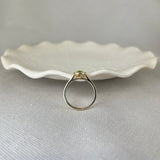 9ct Yellow Gold Peridot Diamond Oval Halo Cluster Ring