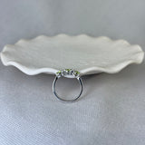 9ct White Gold Peridot Diamond Eternity Ring