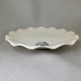 18ct Rose Gold Champagne Diamond Pink Sapphire Trilogy Ring