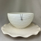9ct White Gold Diamond Solitaire Brilliant Cut Rubover Necklace