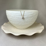 9ct Yellow Gold Diamond Solitaire Brilliant Cut Rubover Necklace