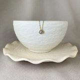 9ct Yellow Gold Diamond Solitaire Brilliant Cut Rubover Necklace
