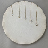 9ct Yellow Gold Diamond Solitaire Brilliant Cut Rubover Necklace