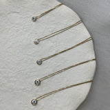 9ct Yellow Gold Diamond Solitaire Brilliant Cut Rubover Necklace