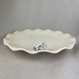 Vintage Design Sterling Silver Mother of Pearl Flower Ring