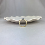 18ct Yellow Gold Diamond Radiant Cut Solitaire Ring with Scatter Set Shoulders 0.76ct