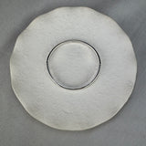 Sterling Silver Oval Flat Profile Hinged Bangle