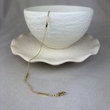 9ct Yellow Gold Bar and Chain Station Bracelet