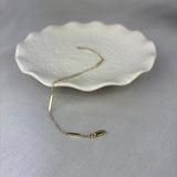 9ct Yellow Gold Bar and Chain Station Bracelet